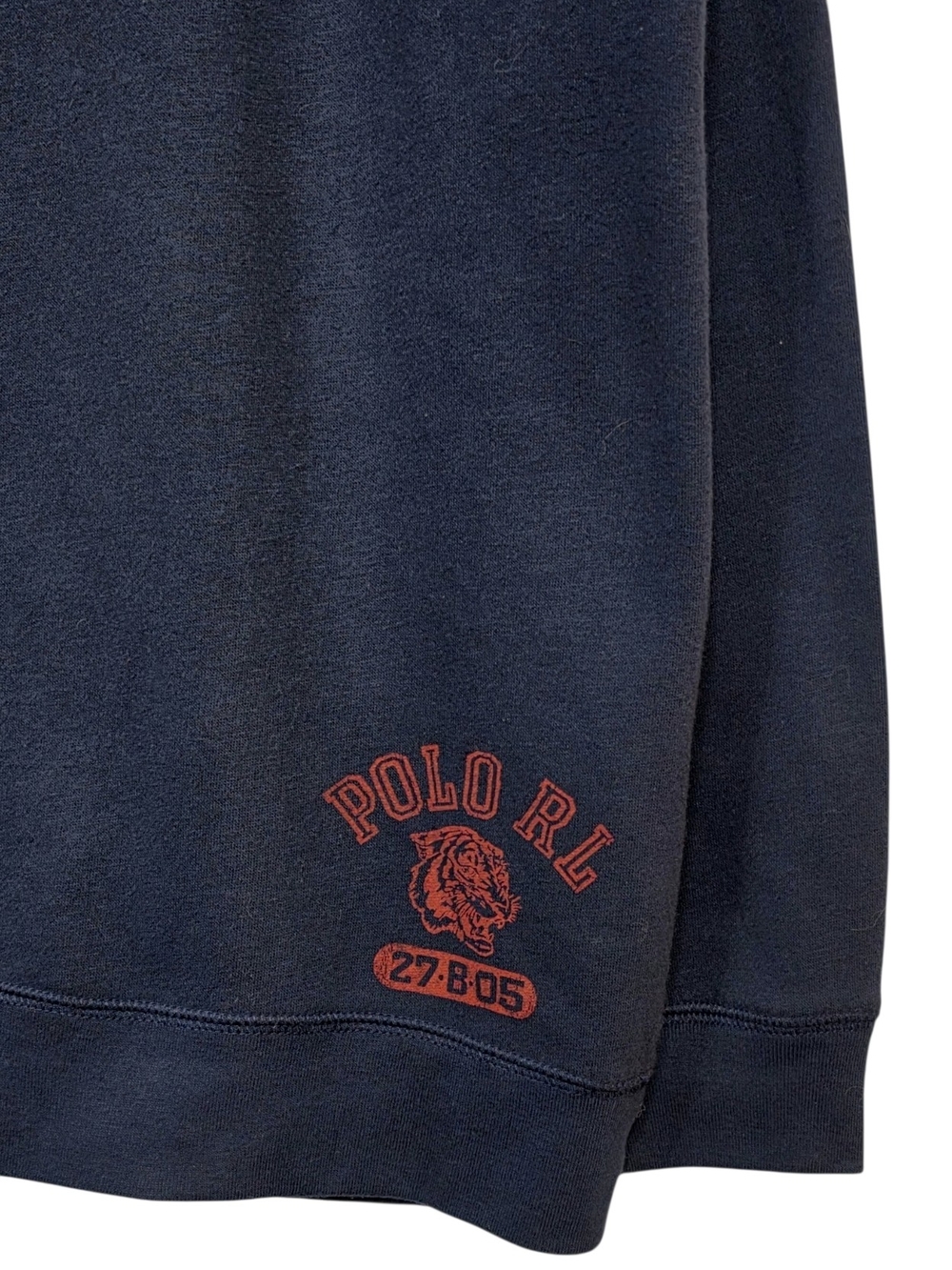 Polo Ralph Lauren Sleep Fleece Sweatshirt XL Navy Tiger Graphic Lounge Pullover - Picture 3 of 7